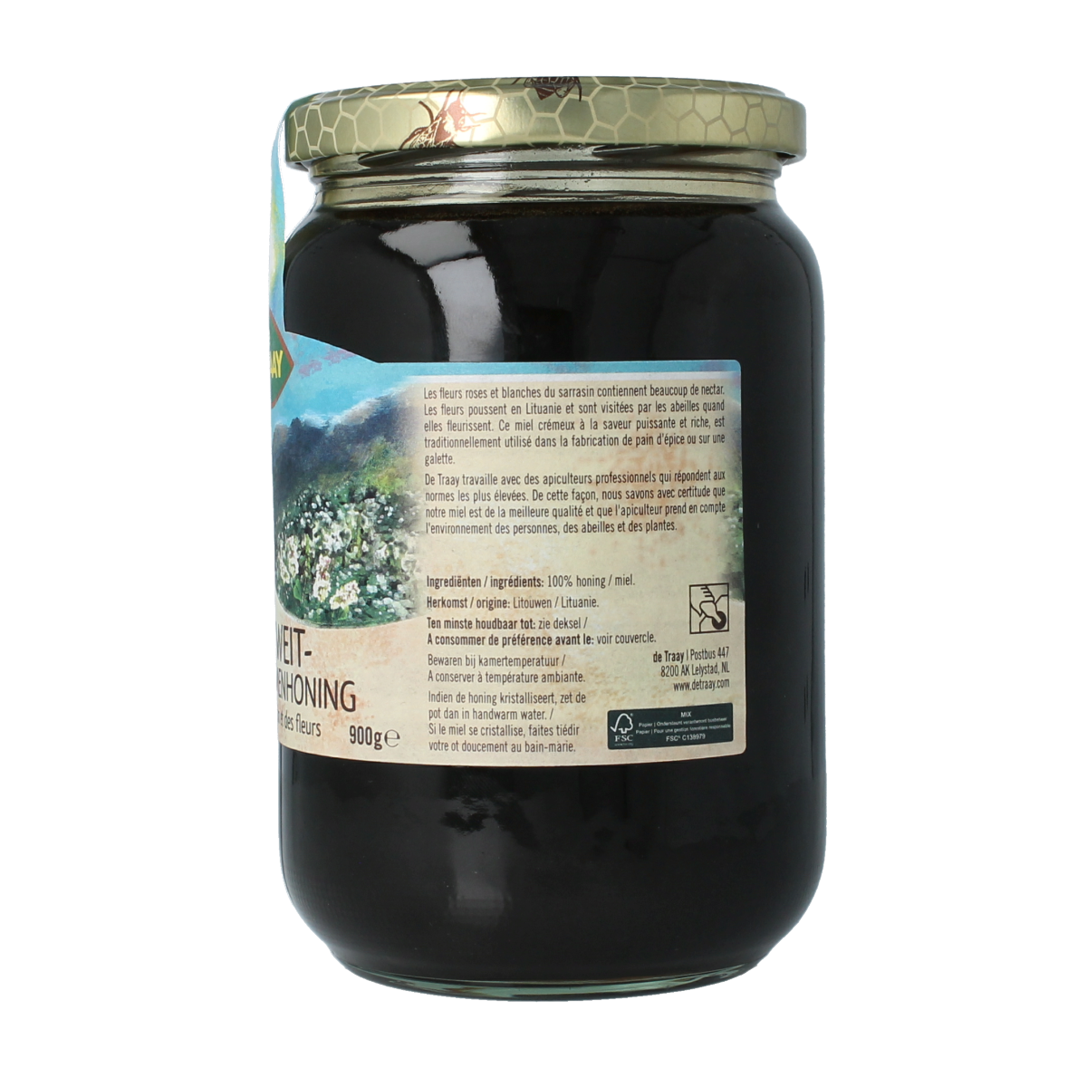 de Traay Boekweit- met bloemenhoning 900.00 Gram