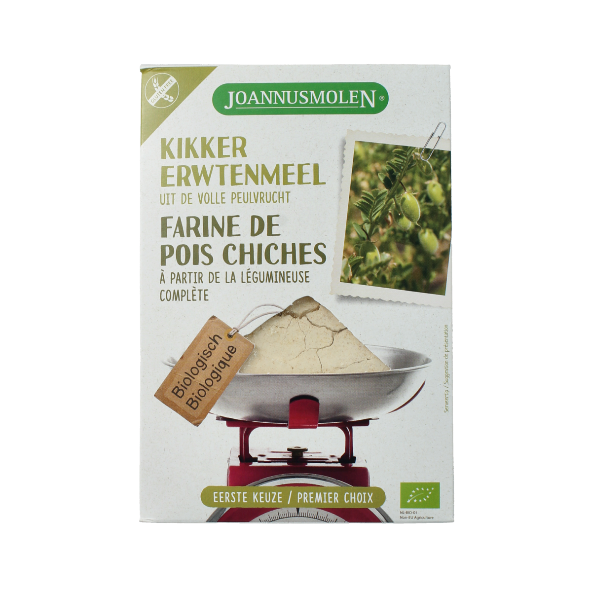 Joannusmolen Kikkererwtenmeel eerste keuze bio 275.00 Gram