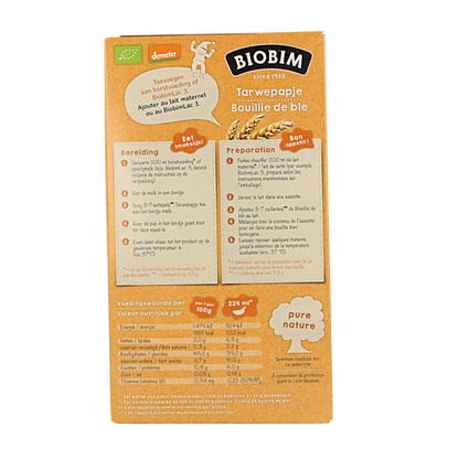 Biobim Tarwepapje 12 maanden bio 250 Gram