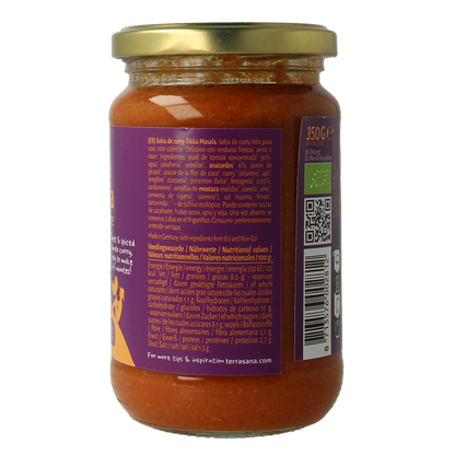TerraSana Curry saus tikka masala  bio 350.00 Gram