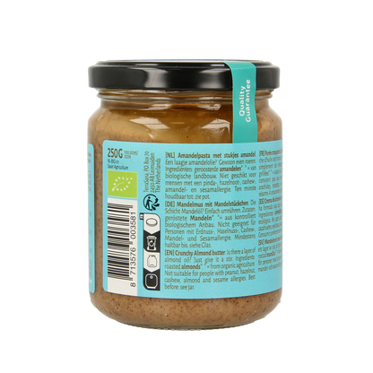 TerraSana Amandelpasta bruin crunchy bio 250.00 Gram