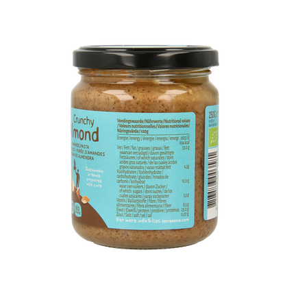 TerraSana Amandelpasta bruin crunchy bio 250.00 Gram