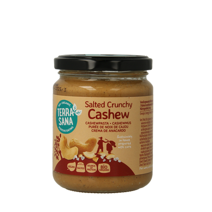 TerraSana Cashewpasta crunchy met himalayazout bio 250.00 Gram