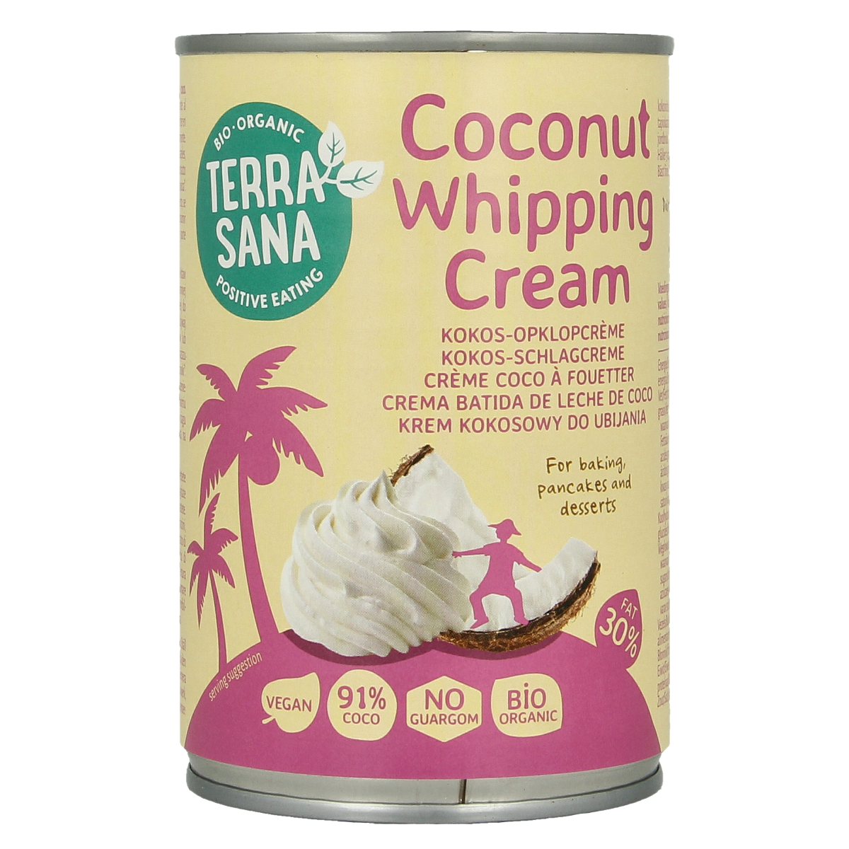 TerraSana Kokosmelk slagroom 30% vet bio 400.00 Milliliter