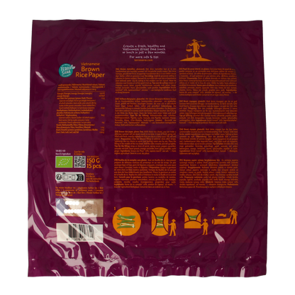 TerraSana Vietnamese bruine rijstvellen bio 150.00 Gram