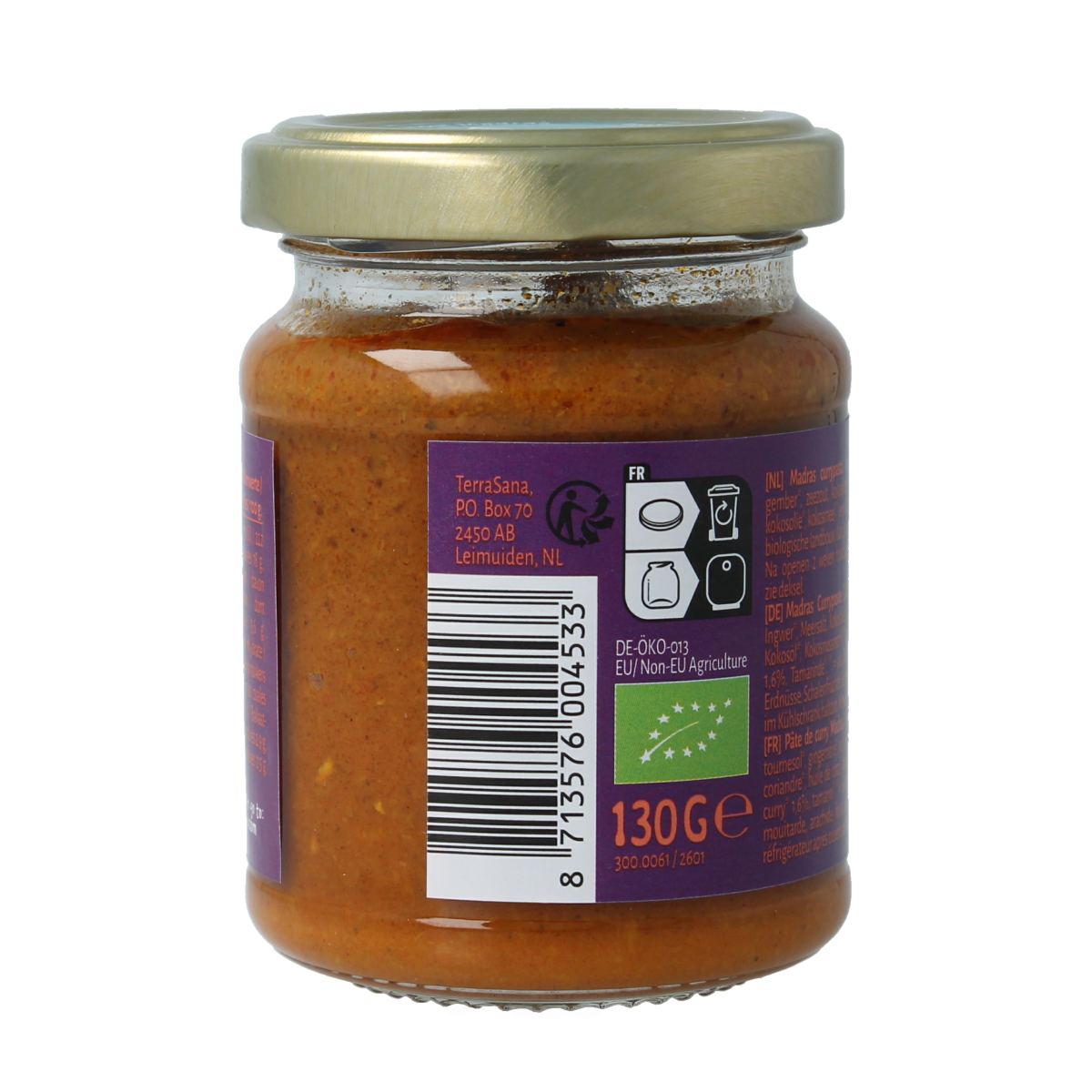 TerraSana Indiase madras currypasta 130.00 Gram