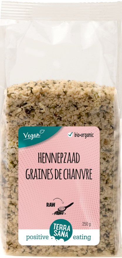 TerraSana RAW Hennepzaad gepeld bio 250.00 Gram
