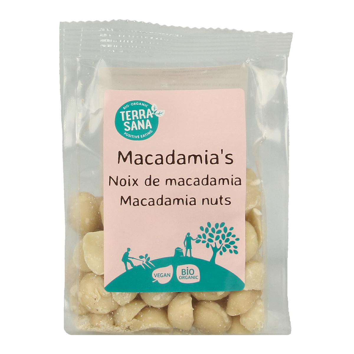 TerraSana RAW Macadamianoten gepeld bio 100.00 Gram