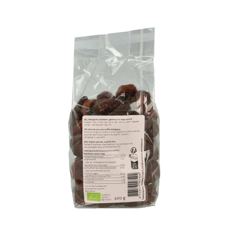 TerraSana RAW Abrikozen ongezwaveld bio 400 Gram