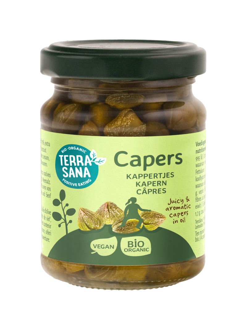 TerraSana Siciliaanse kappertjes in olijfolie bio 120.00 Gram