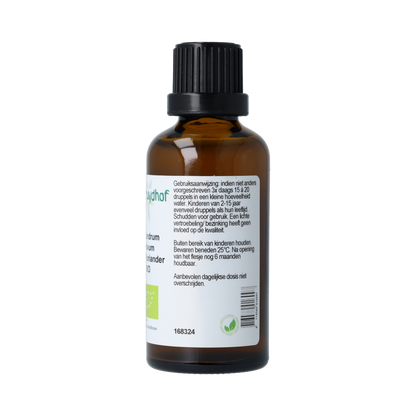 De Cruydhof Coriandrum sativum / koriander tinctuur bio 50.00 Milliliter