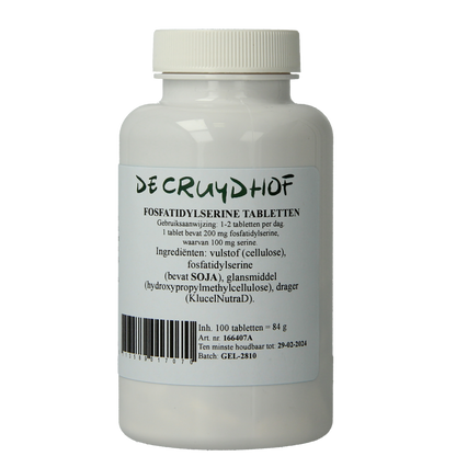 Cruydhof Fosfatidylserine 200mg 100.00 Tabletten