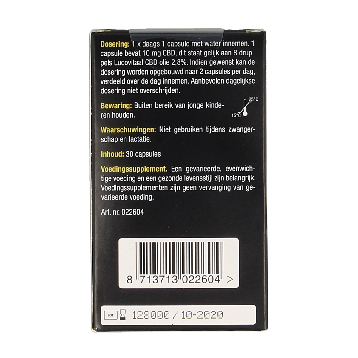 Lucovitaal CBD 10mg forte 30.00 Capsules