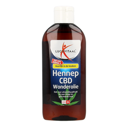 Lucovitaal Hennep CBD huidwonder olie 200.00 Milliliter