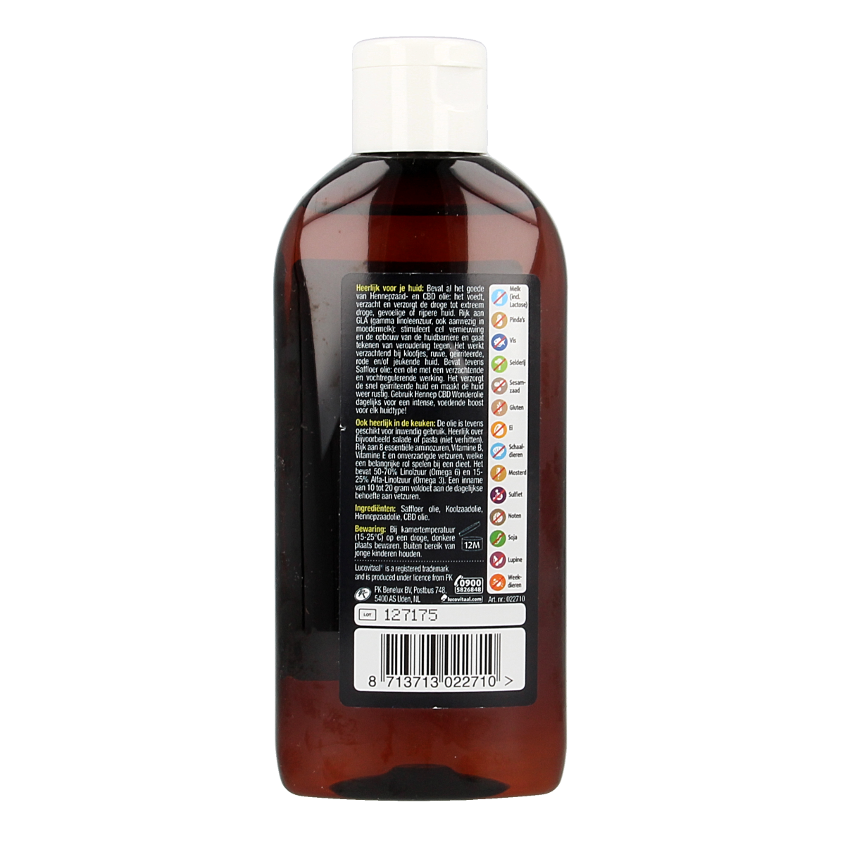 Lucovitaal Hennep CBD huidwonder olie 200.00 Milliliter