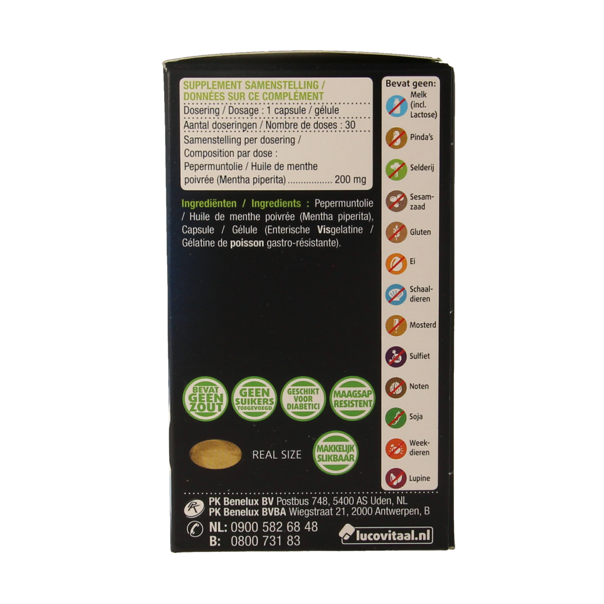 Lucovitaal Pepermuntolie 30.00 Capsules