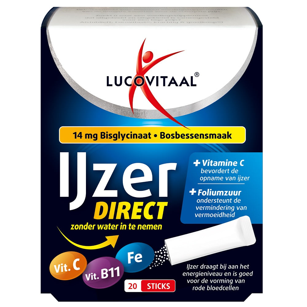 Lucovitaal IJzer bisglycinaat bosbes 20.00 Sachets