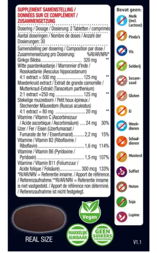 Lucovitaal Bloedcirculatie support 60 Tabletten
