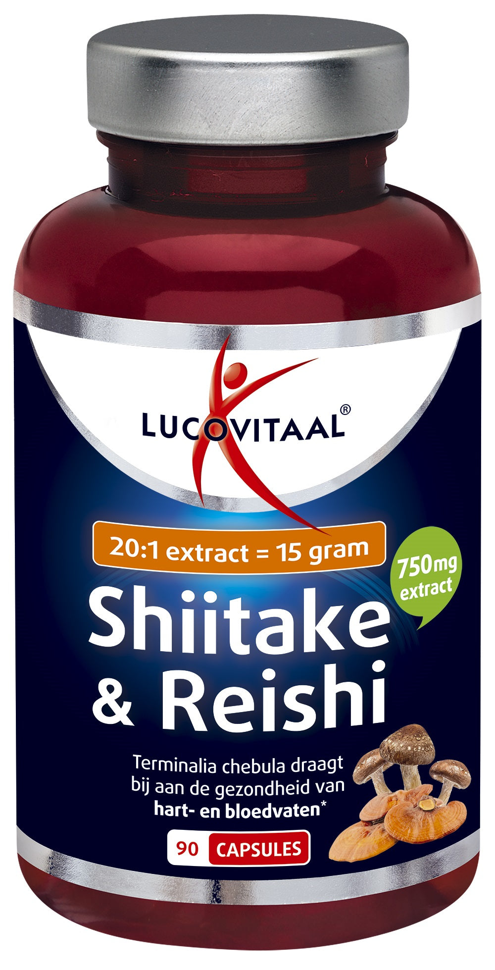 Lucovitaal Shiitake & reishi 90.00 Capsules