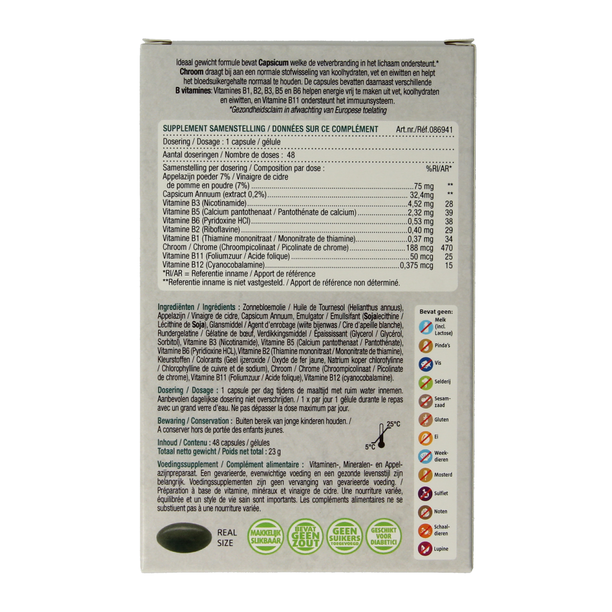 Lucovitaal Ideaal gewicht appelazijn 48.00 Capsules