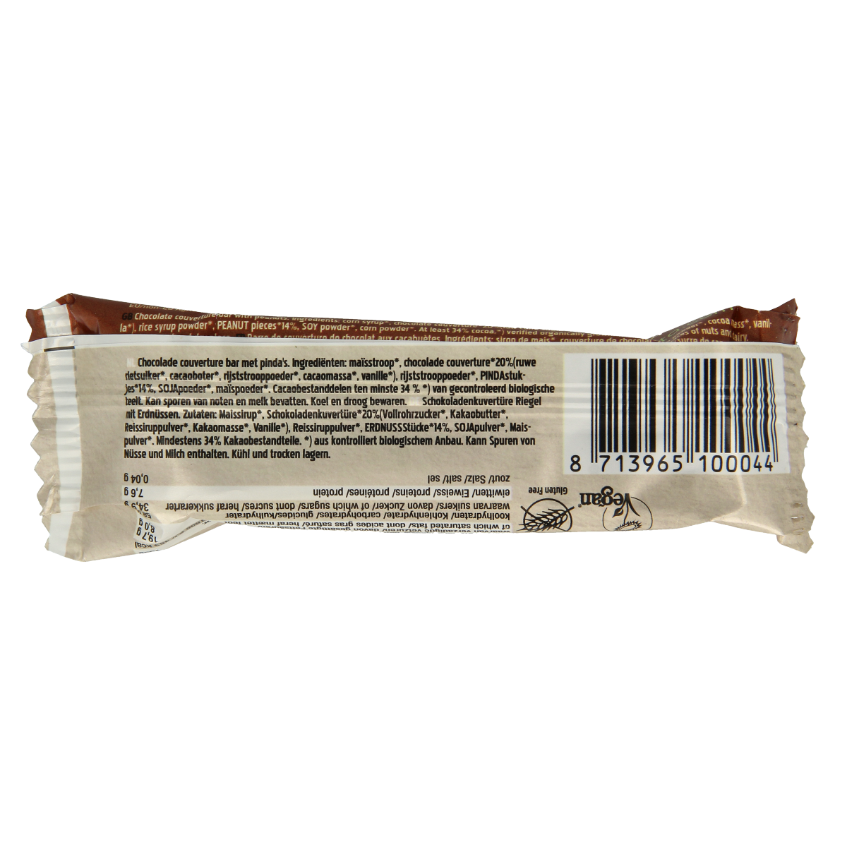 Bonvita Bonbarr choco peanut bar bio 40.00 Gram