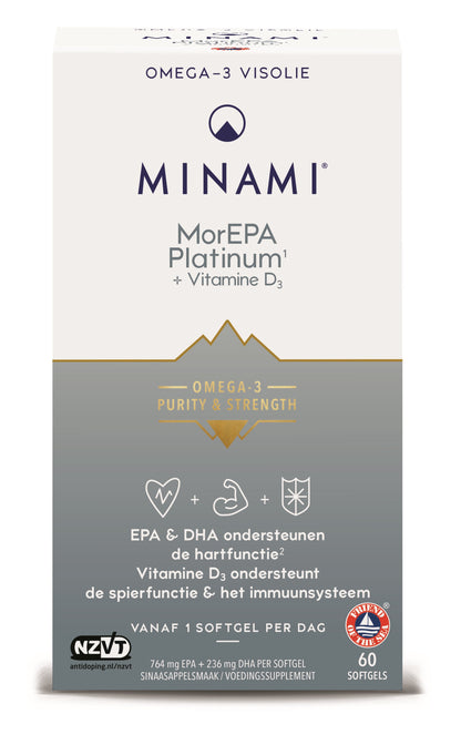 Minami MorEPA platinum + vitamine D3 60.00 Softgels