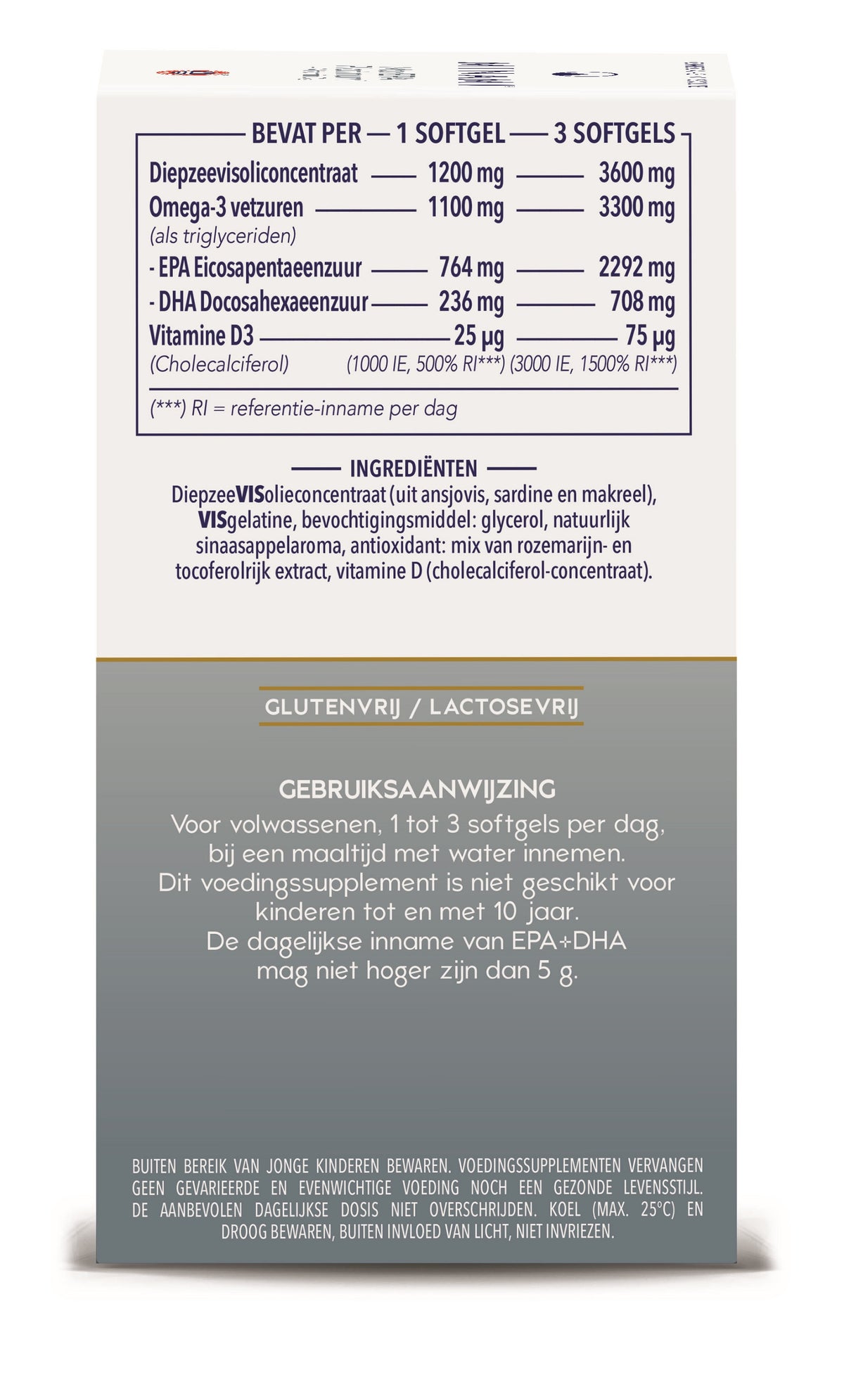 Minami MorEPA platinum + vitamine D3 60.00 Softgels