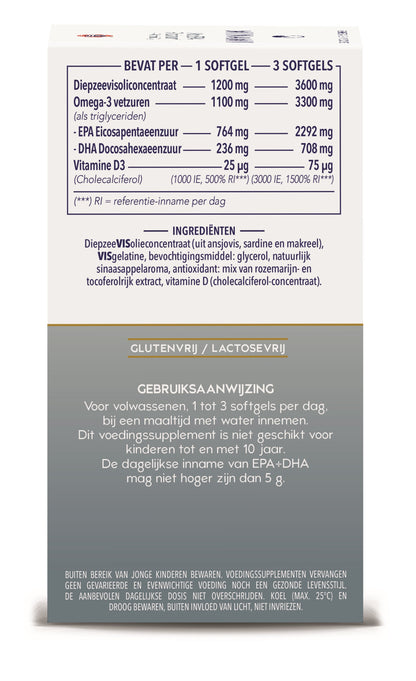 Minami MorEPA platinum + vitamine D3 60.00 Softgels
