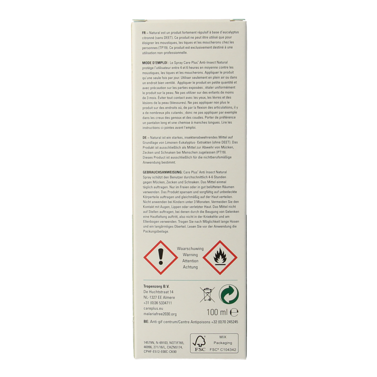 Care Plus Anti insect natural spray 100.00 Milliliter