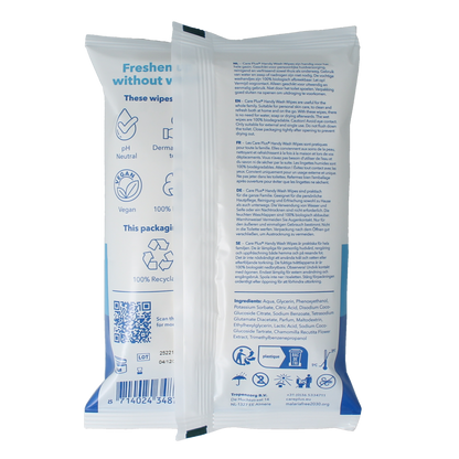 Care Plus Hygiene wash wipes 10.00 Stuks