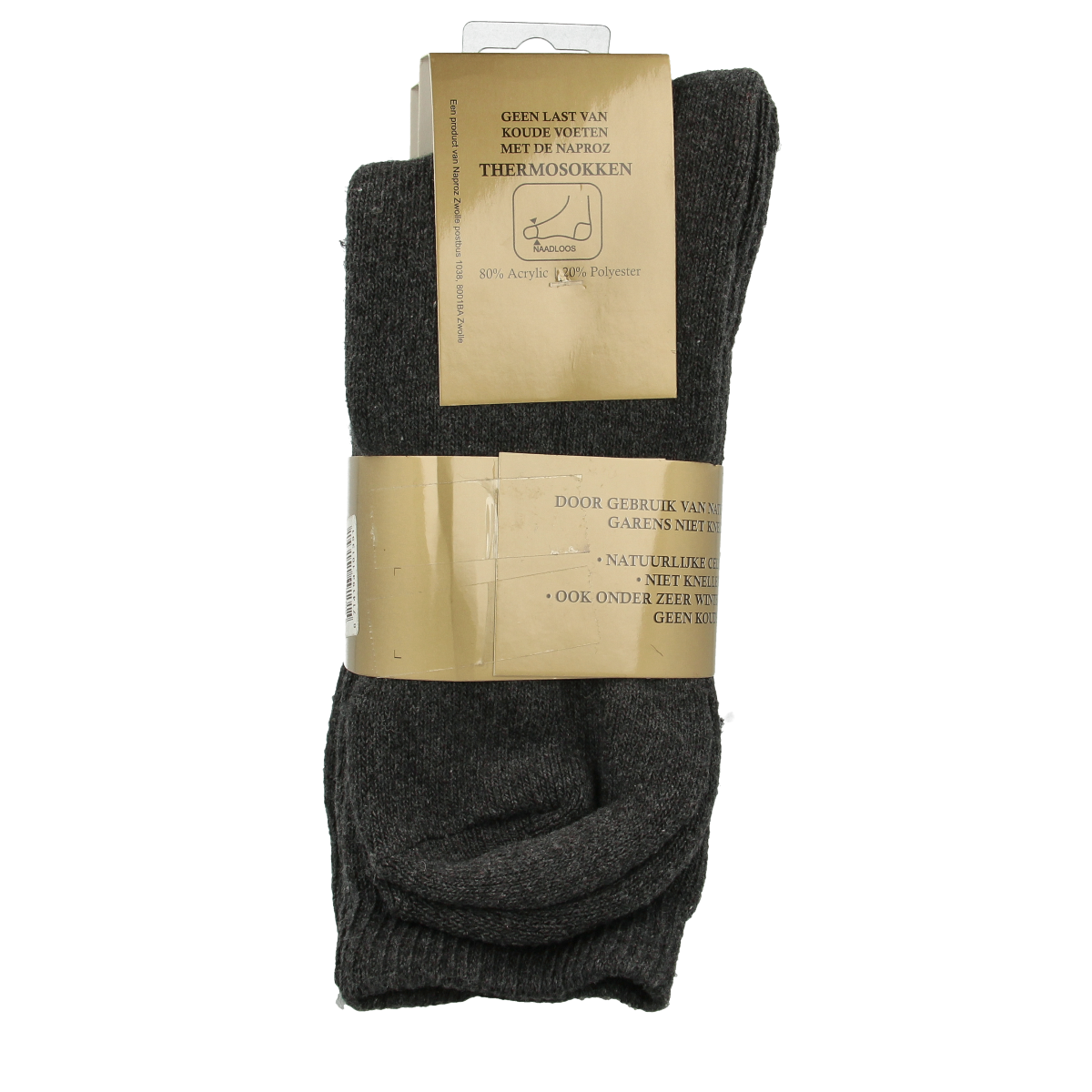 Naproz Thermo sokken grijs maat 39-42  3.00 Paar