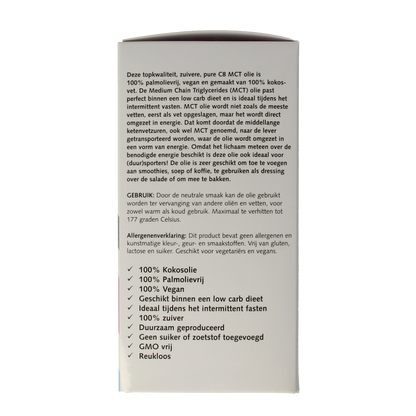 Nutriforce MCT 8 olie 500.00 Milliliter