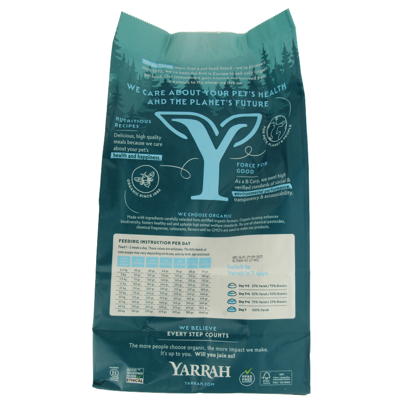 Yarrah Puppy hondenvoer bio 2000 Gram