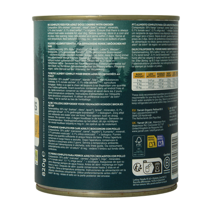 Yarrah Hondenvoer chunks kip in saus bio 820.00 Gram