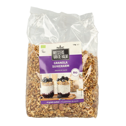 De Halm Granola suikerarm bio 1.00 Kilogram