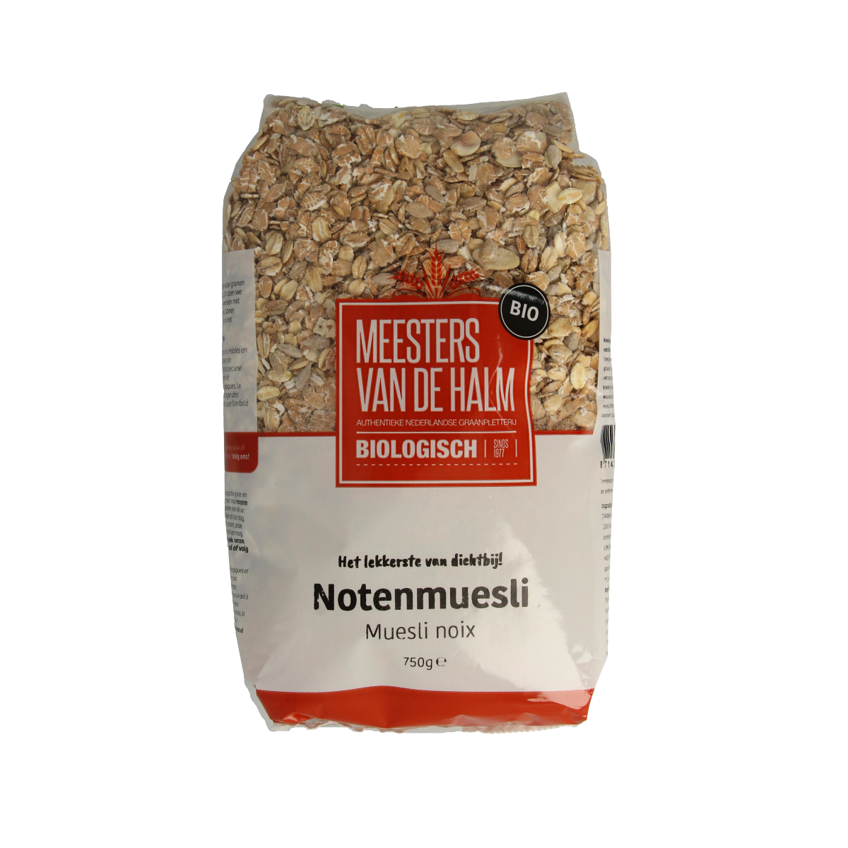 De Halm Muesli noten bio 750.00 Gram