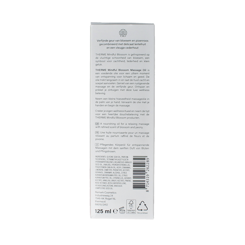 Therme Mindfull blossom massage oil 125 Milliliter