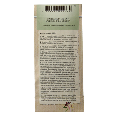 Peuleschil Broccoli zaad bio 115.00 Gram