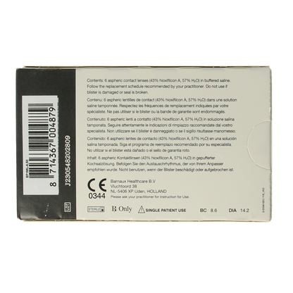 Eyefresh Maandlenzen -4.50  6.00 Stuks
