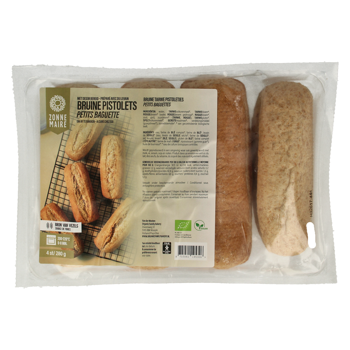 Zonnemaire Pistolet bruin bio 280.00 Gram