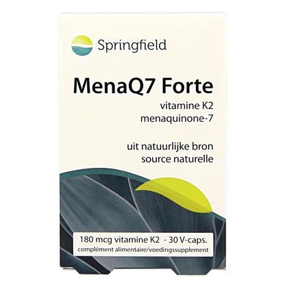 Springfield MenaQ7 Forte vitamine K2 180 mcg 30 Vegetarische capsules