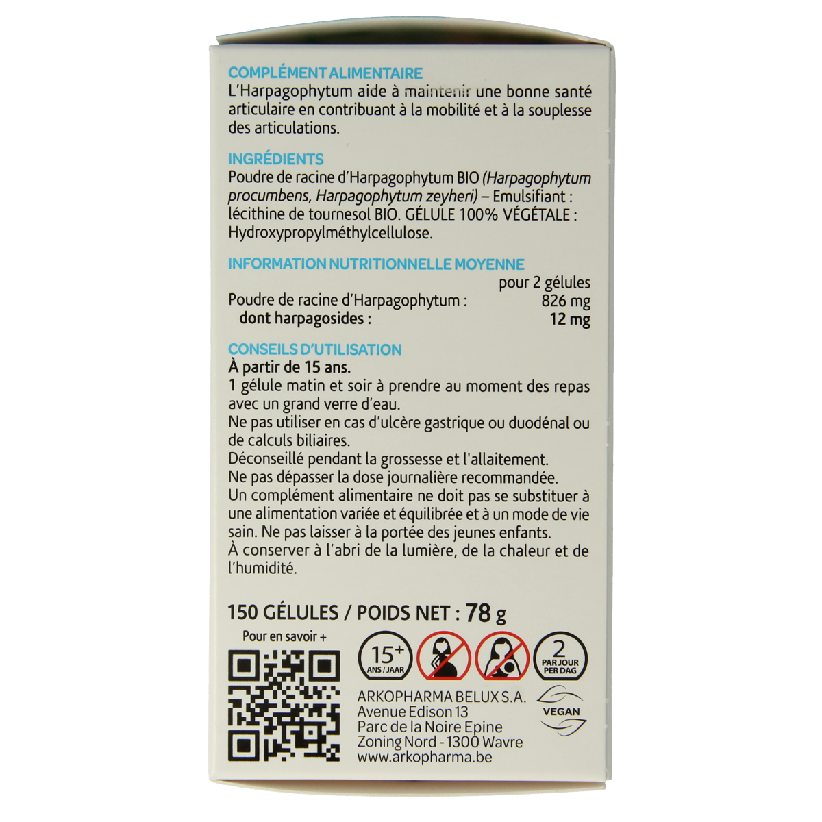 Arkocaps Duivelsklauw bio 150.00 Capsules
