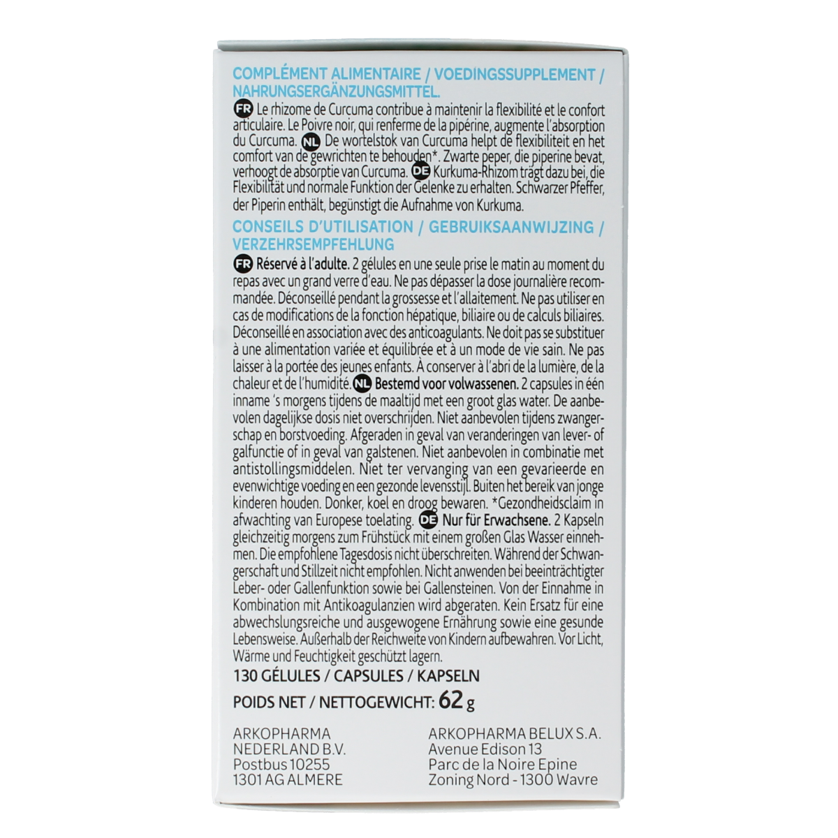 Arkocaps Curcuma 130.00 Capsules