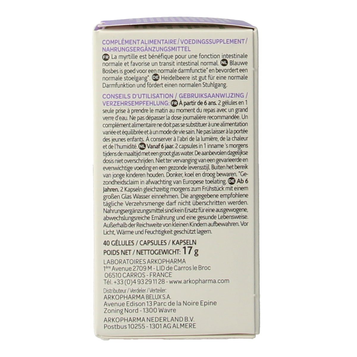 Arkocaps Blauwe bosbes 40.00 Capsules