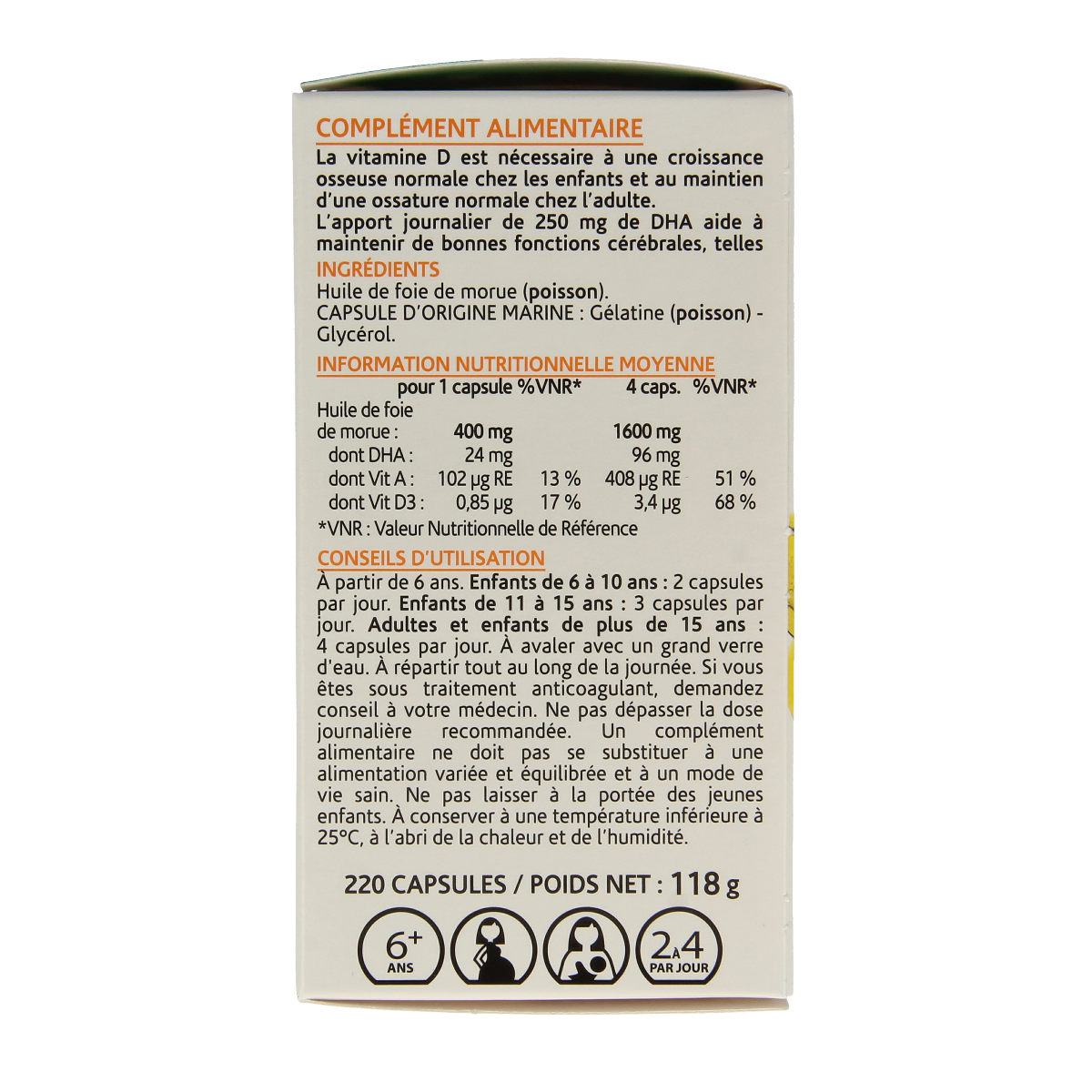 Arkocaps Levertraanolie 220.00 Capsules