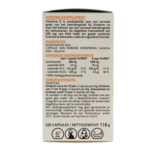 Arkocaps Levertraanolie 220.00 Capsules