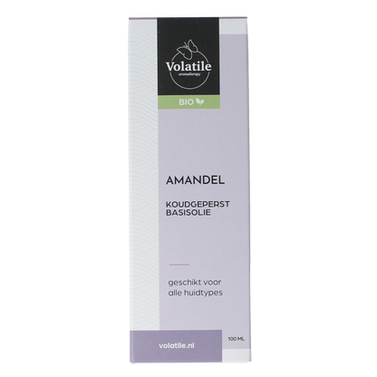 Volatile Amandel koudgeperst basisolie bio glazen fles 100.00 Milliliter
