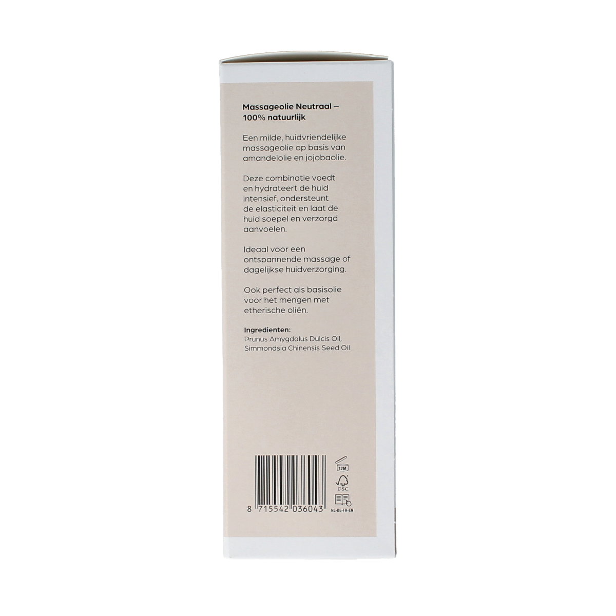 Volatile Massageolie neutral glas met pomp 100.00 Milliliter
