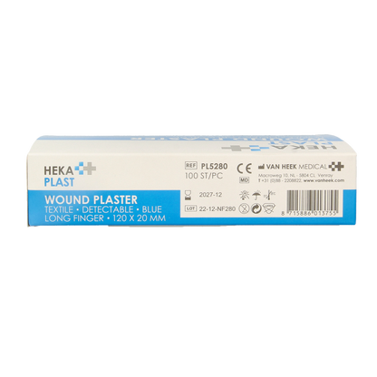 Hekaplast Vingerpleister detectable 120 x 20 haccp elastisch 100.00 Stuks