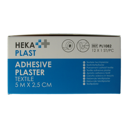 Hekaplast Hechtpleister textiel 5 x 2.5cm 12.00 Stuks